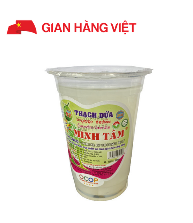 Thạch Dừa Minh Tâm đạt chuẩn OCOP (ly 500g)