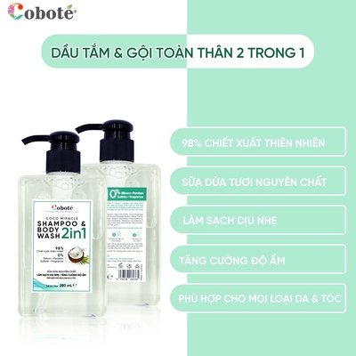 Dầu Tắm Gội Toàn Thân 2-in-1 COBOTÉ 280ML